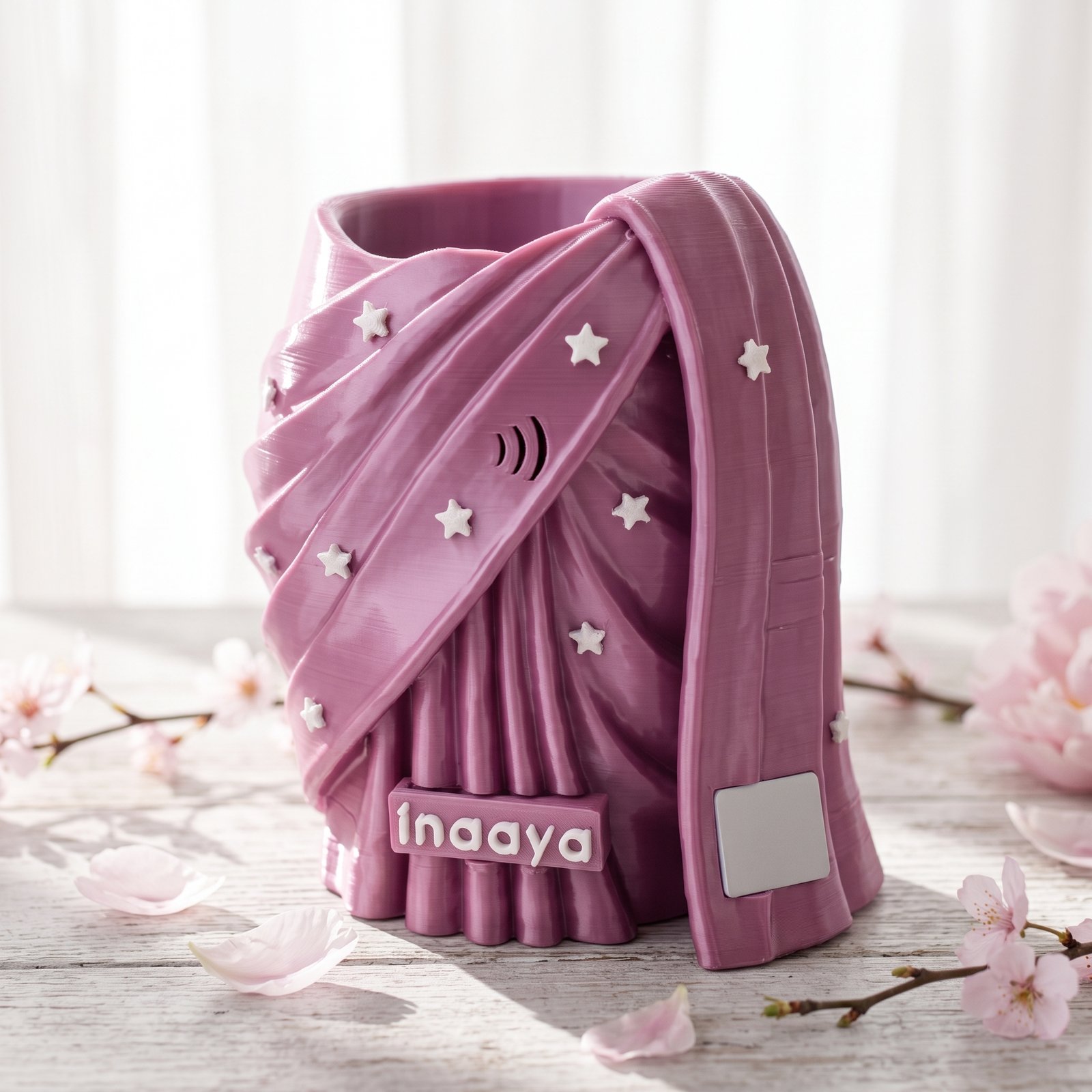 Personalized Saree — a personalised 3D-printed TouchBoxx piece